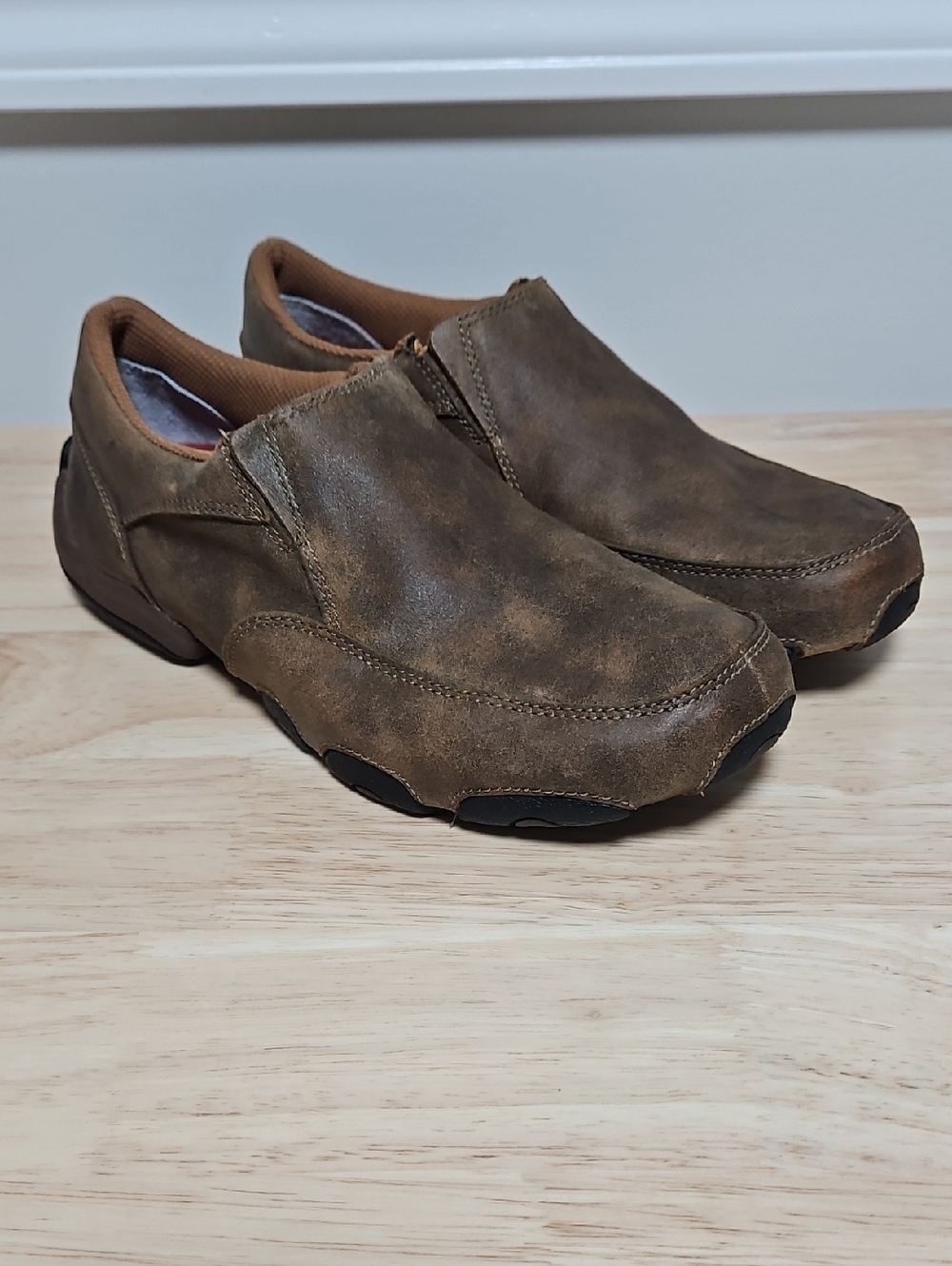 Twisted X Driving Moccasins Mens Size 8 M Shoes Brown Slip On Casual